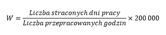 wz&oacute;r - Wskaźnik straconych dni pracy (LDR)