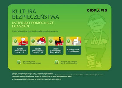 Materiały edukacyjne „Kultura bezpieczeństwa” zamieszczone na portalu Instytutu